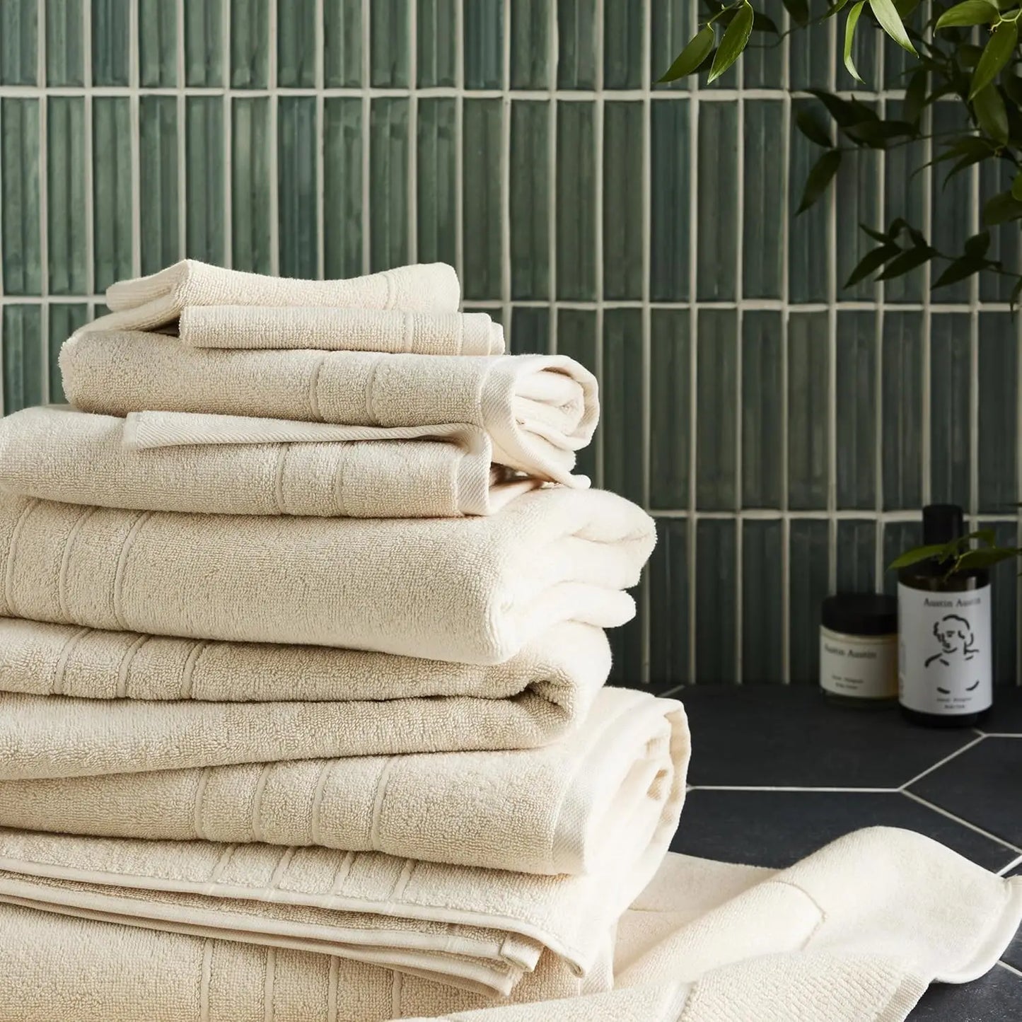Super-Plush Turkish Cotton Bath Sheets - Set of 2 Vanilla 100% Cotton | Best Luxury Spa Towels 65"L x 40"W
